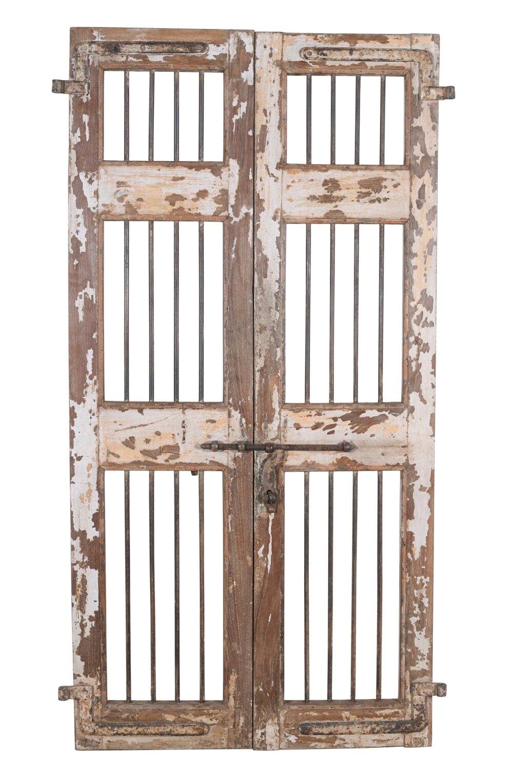 Antique Indian Pair Of Teak Wood Jali Doors