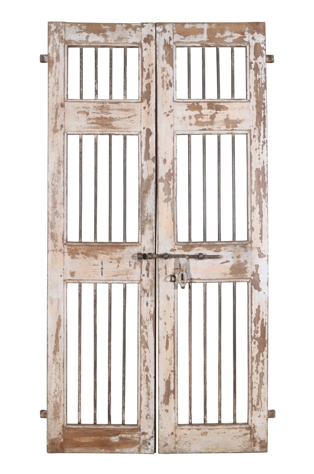 Antique Indian Pair Of Teak Wood Jali Doors - Image 3