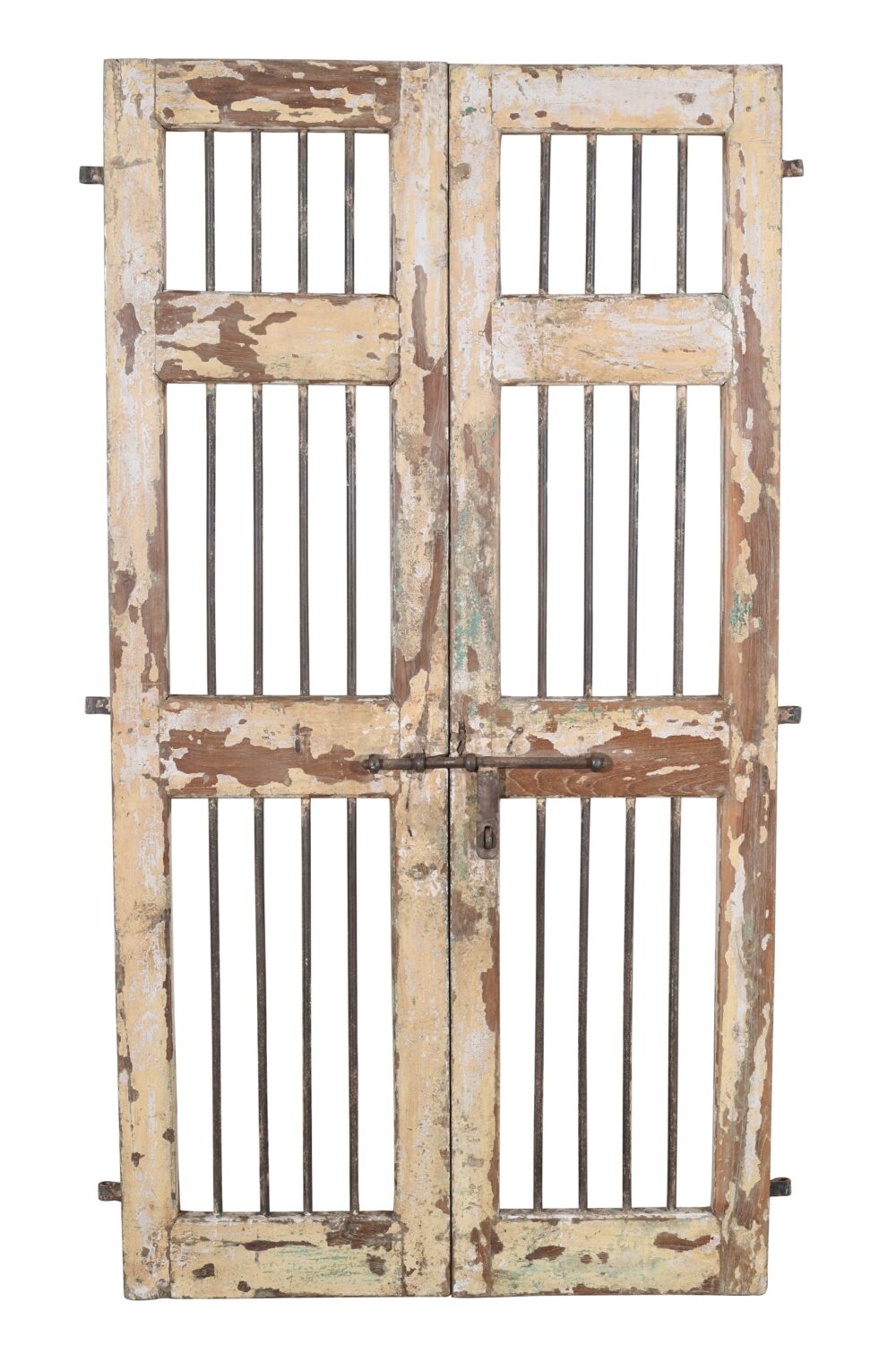 Antique Indian Pair Of Teak Wood Jali Doors - Image 3