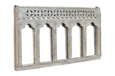 Antique Indian Teak Wood Moghul Style Mirror