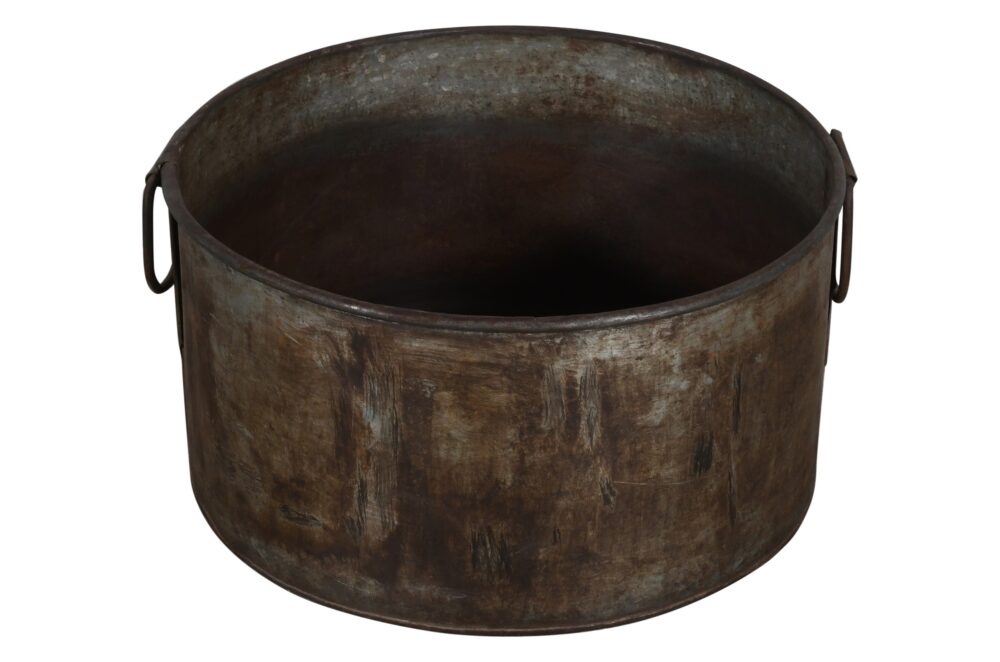 Vintage Heavyweight Indian Iron Cooking And General Kitchen Pot - Image 3