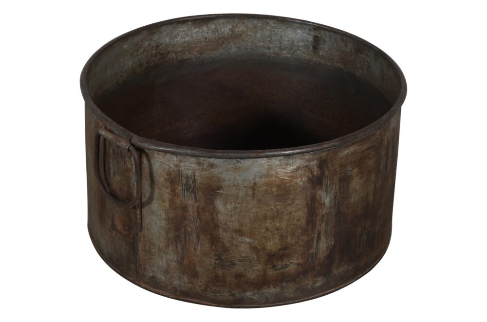 Vintage Heavyweight Indian Iron Cooking And General Kitchen Pot - Image 2