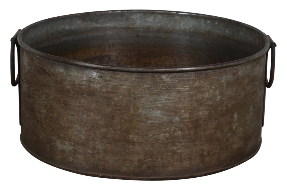 Vintage Heavyweight Indian Iron Cooking And General Kitchen Pot