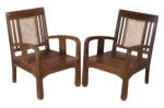 Set Of 4 Antique Indian Teak Wood Plantation Chairs