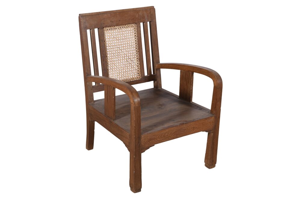 Set Of 4 Antique Indian Teak Wood Plantation Chairs - Image 6