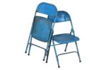 Pair Of Vintage Folding Guru Indian Iron Garden Or Cafe Chairs