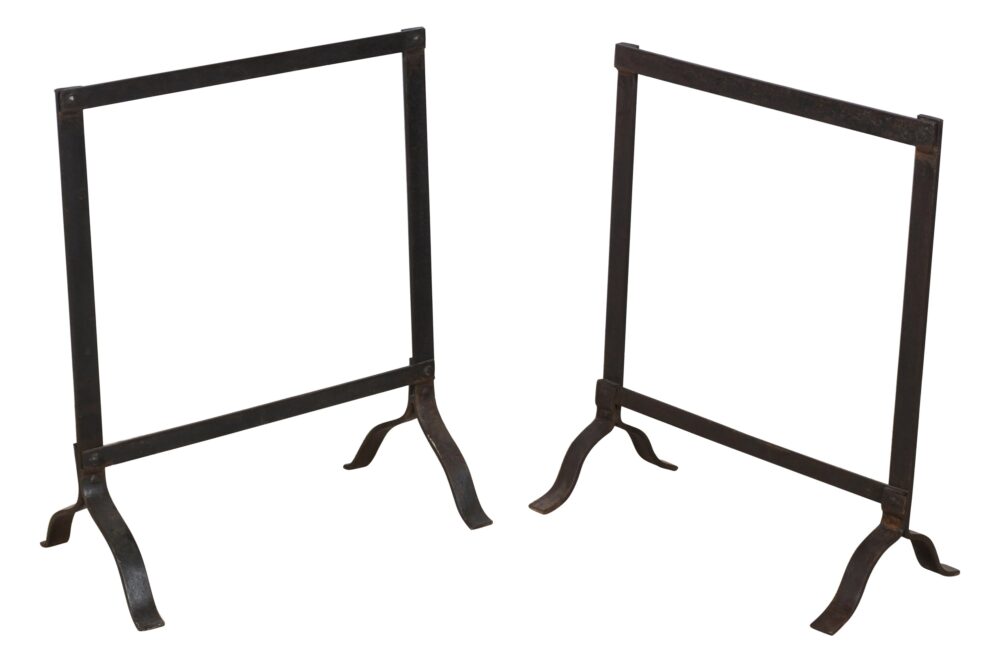 Antique Indian Blacksmith Made Iron Trestle Pairs - Image 6