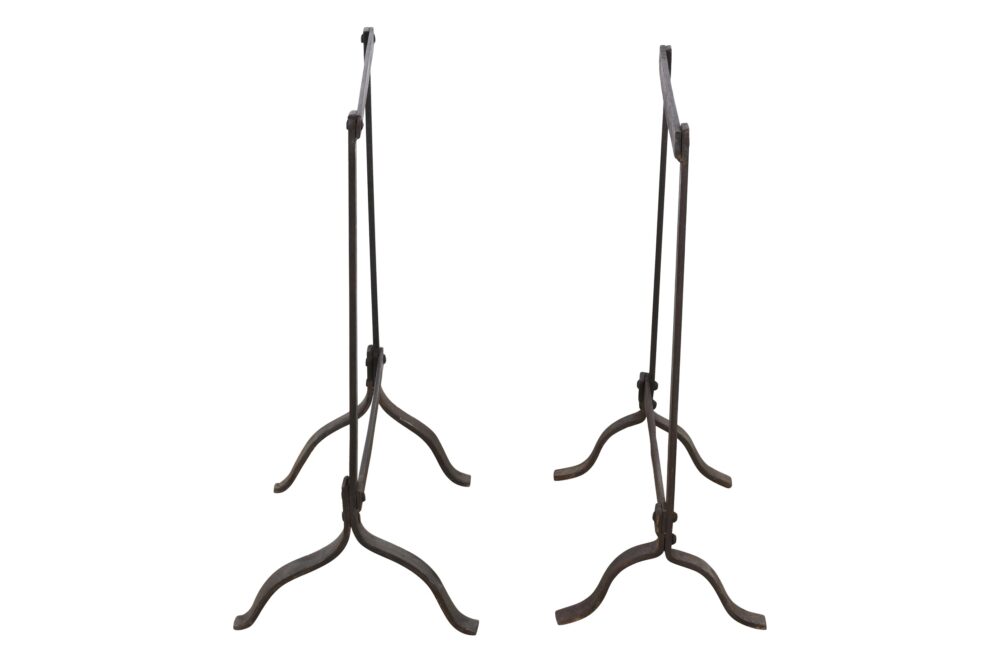 Antique Indian Blacksmith Made Iron Trestle Pairs - Image 5