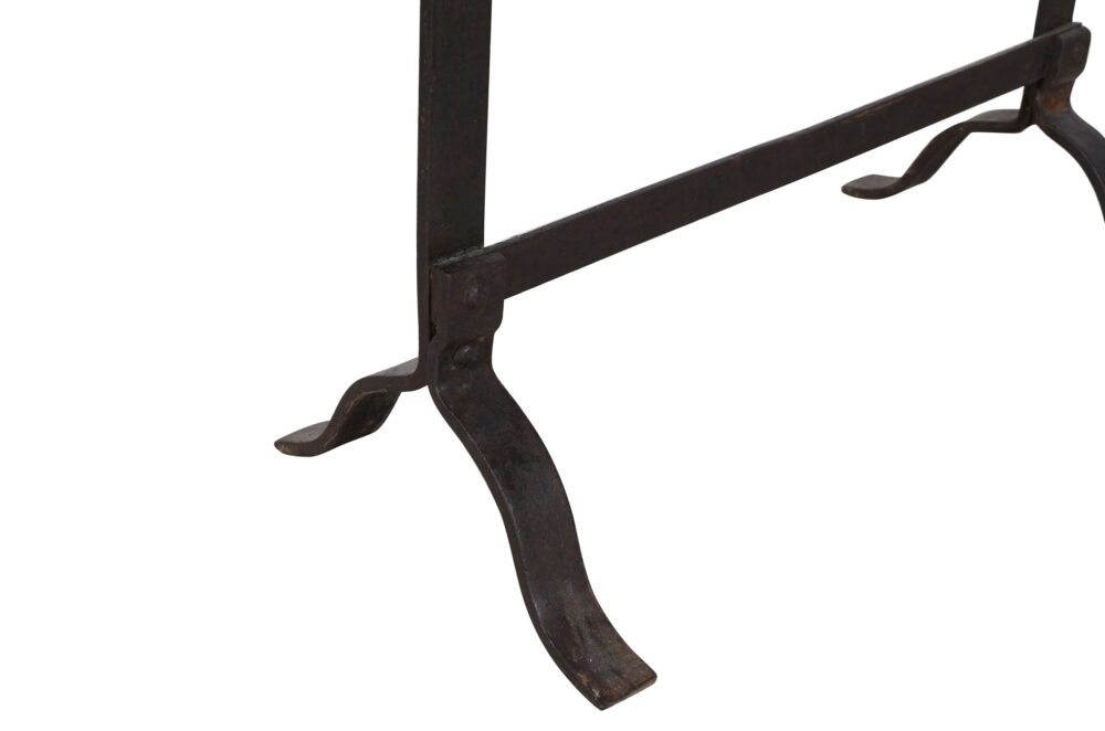 Antique Indian Blacksmith Made Iron Trestle Pairs - Image 2