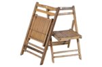 Pair Of Vintage Teak Wood Folding Garden Or Caf? Chairs