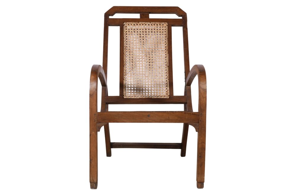 Antique Indian Teak Wood Plantation Chair - Image 3