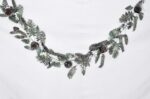 Christmas Artisan Fairtrade Metal Pine Cone and Leaf Garland Decoration