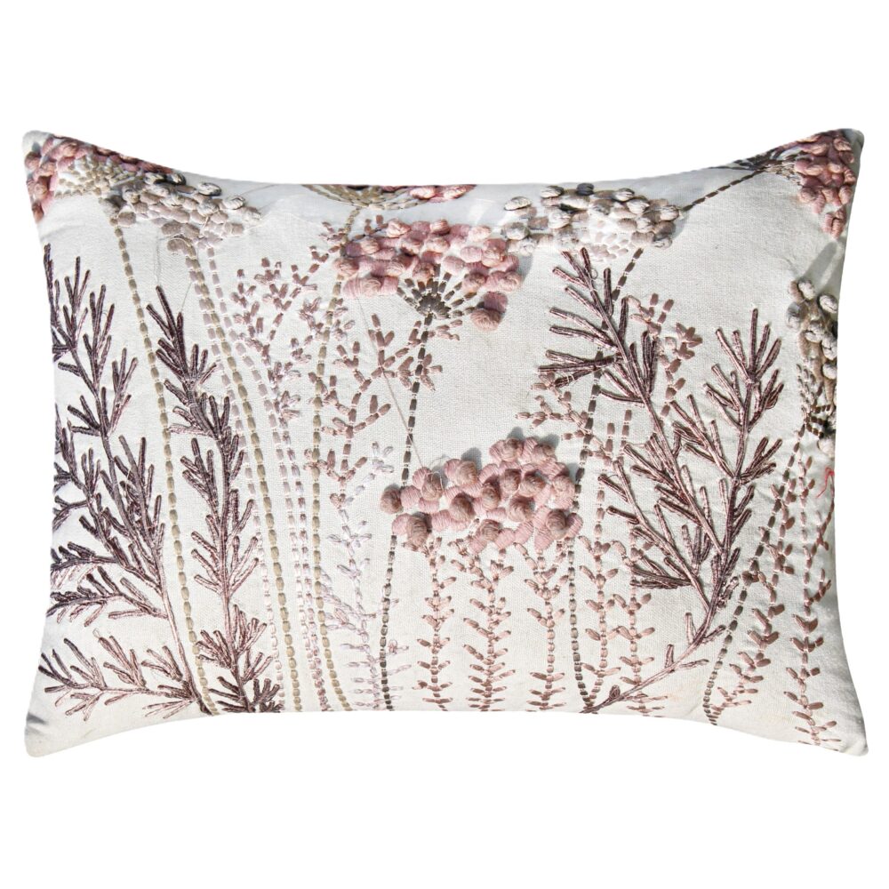 Hand Embroidered Cushion Cover With Poly Fiber Filler