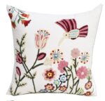 Hand Embroidered Cushion Cover With Poly Fiber Filler