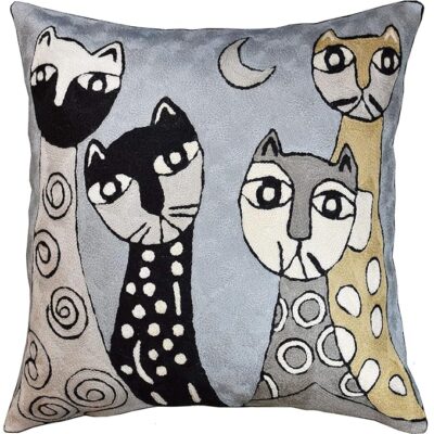 Embroidered Cushion Cover With Poly Fiber Filler