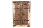 Antique Indian Teak Wood Shutter Windows Mirror