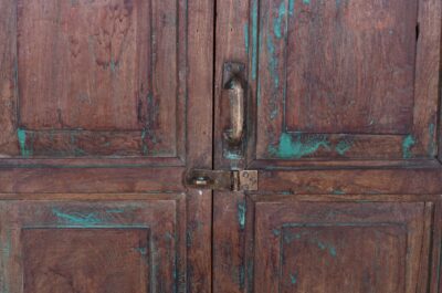 Antique Indian Teak Wood Shutter Windows Mirror
