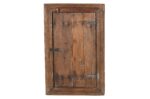 Antique Indian Teak Wood Shutter Windows Mirror