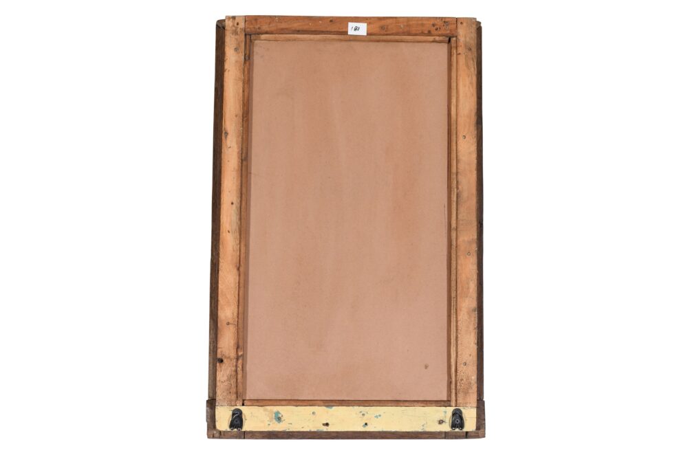 Antique Indian Teak Wood Shutter Windows Mirror - Image 4