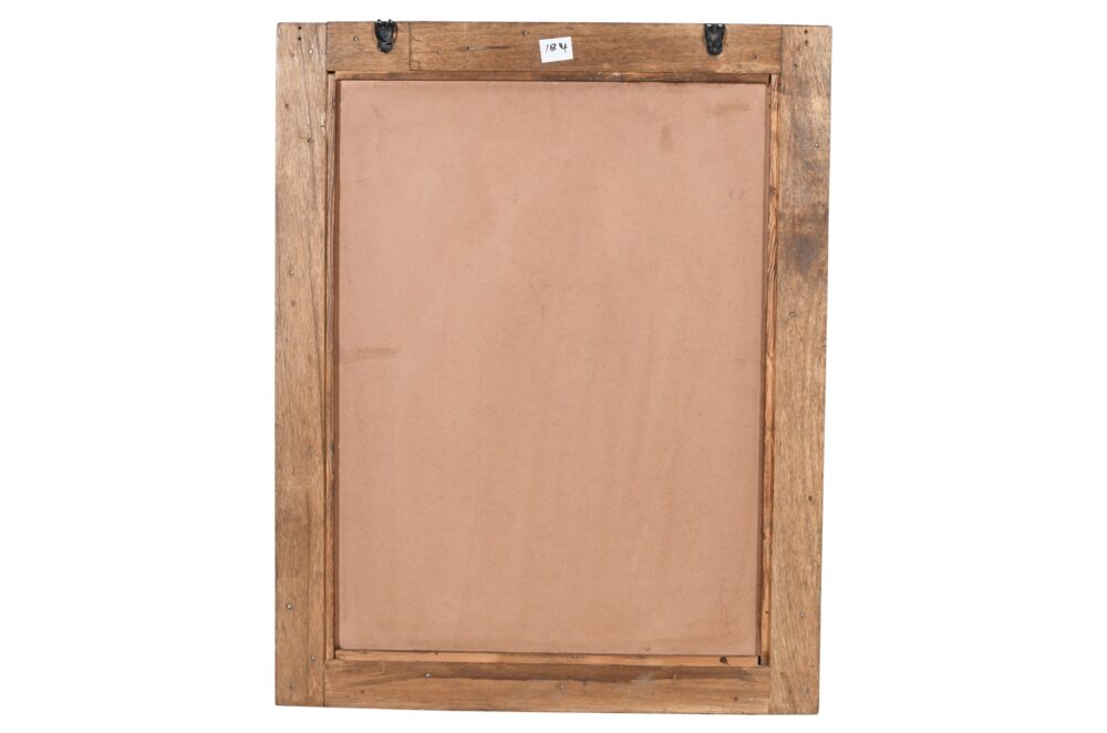 Antique Indian Teak Wood Shutter Windows Mirror - Image 4