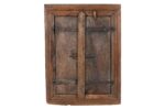 Antique Indian Teak Wood Shutter Windows Mirror