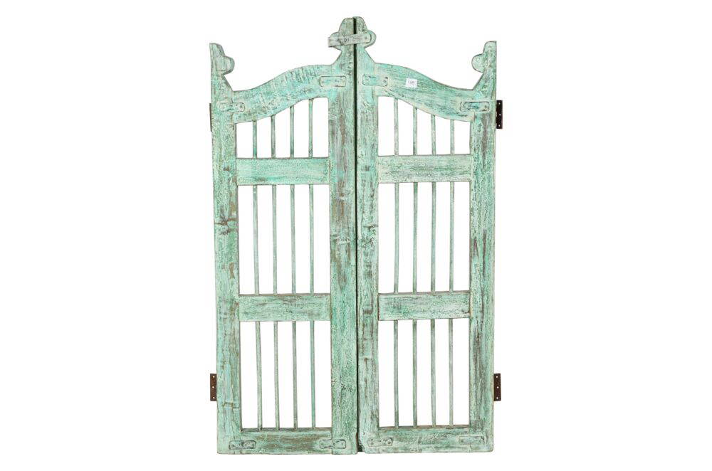 Antique Indian Teak Wood Garden Dog Gates