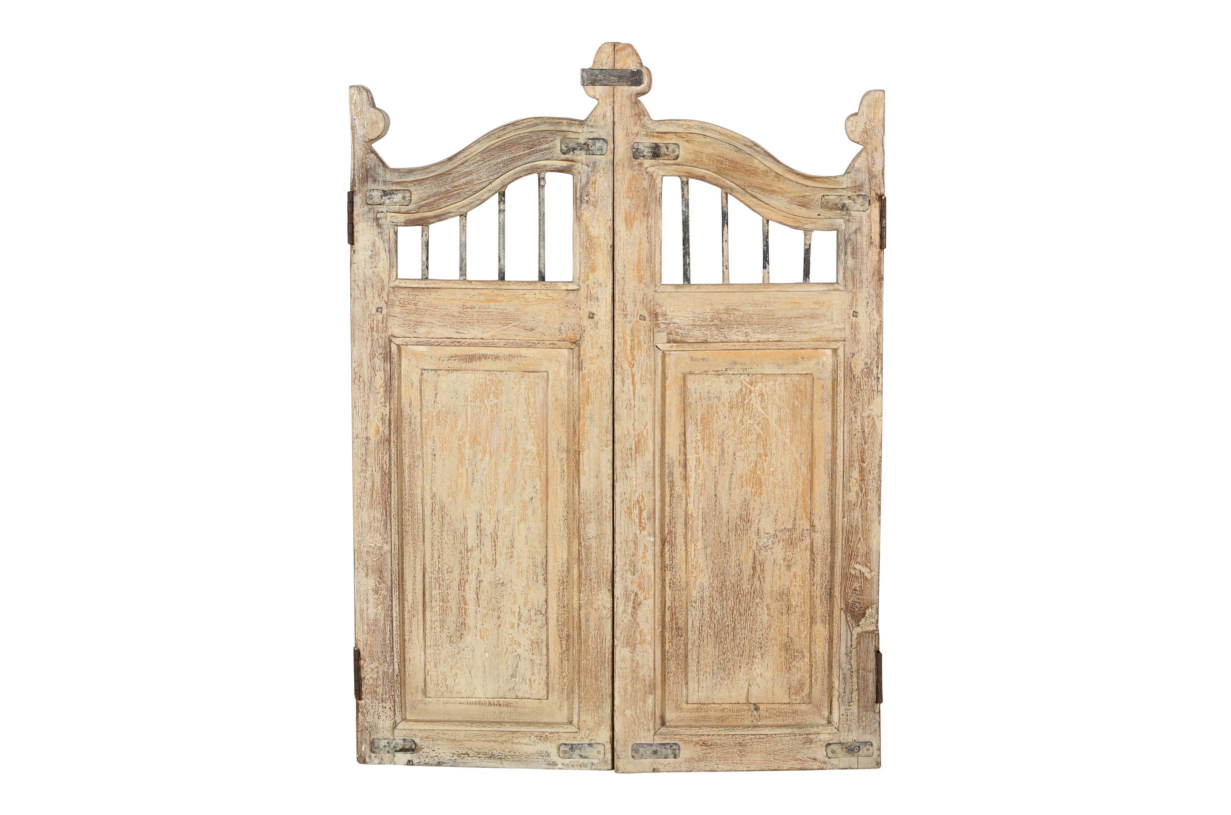 Antique Indian Teak Wood Garden Dog Gates