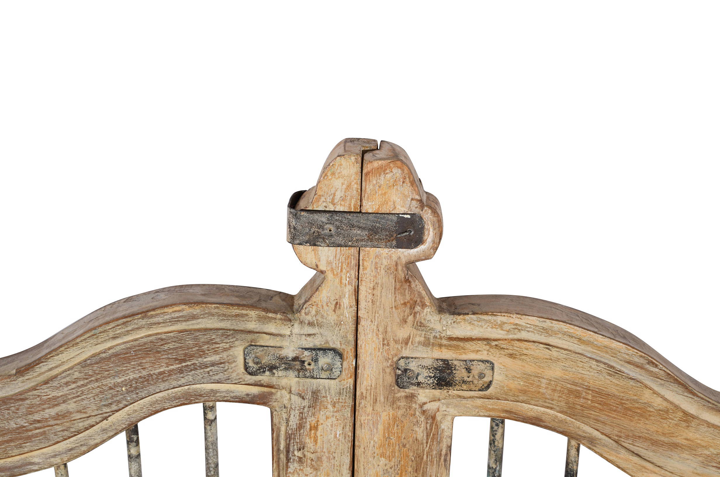 Antique Indian Teak Wood Garden Dog Gates - Image 2