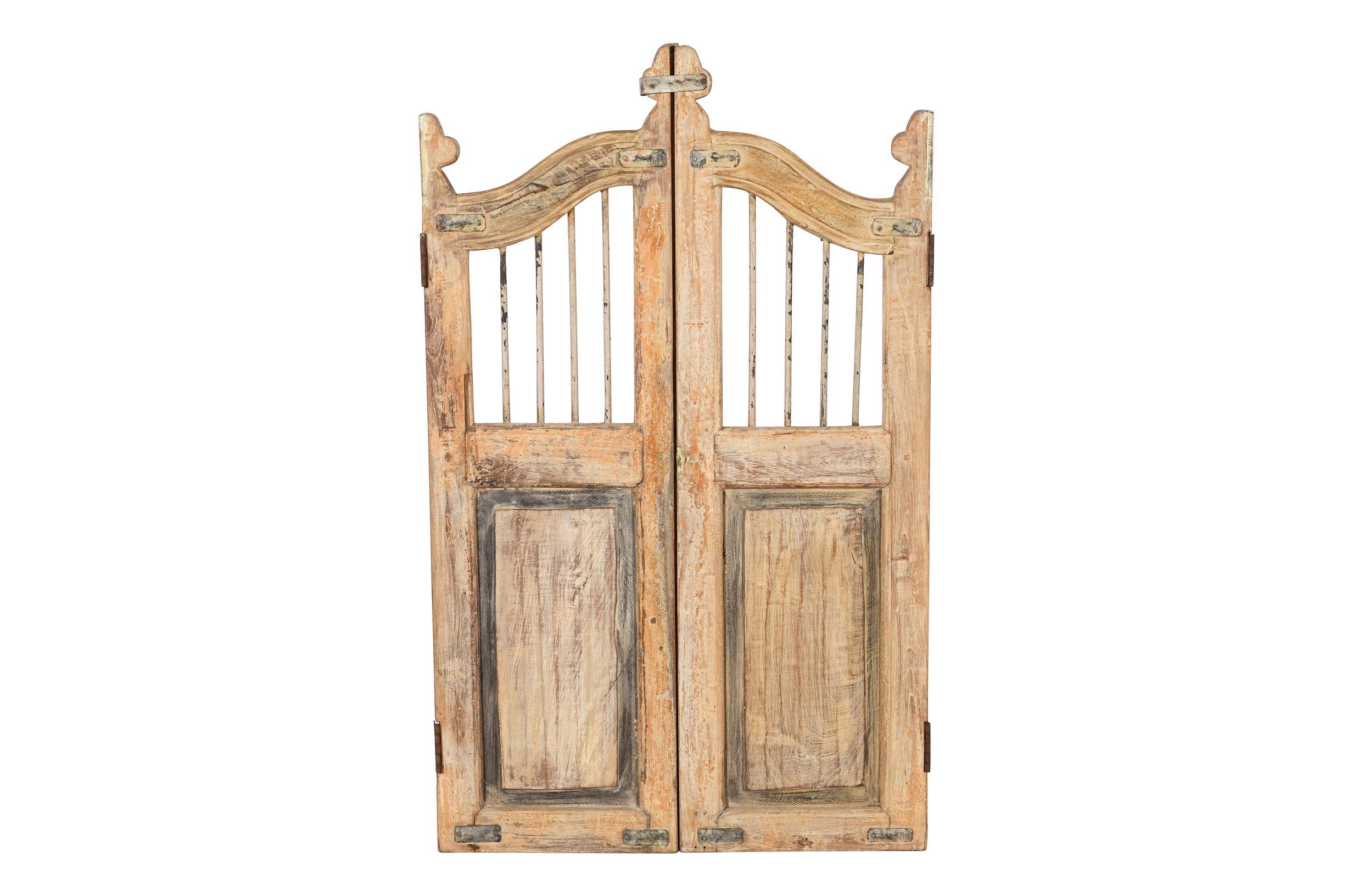 Antique Indian Teak Wood Garden Dog Gates