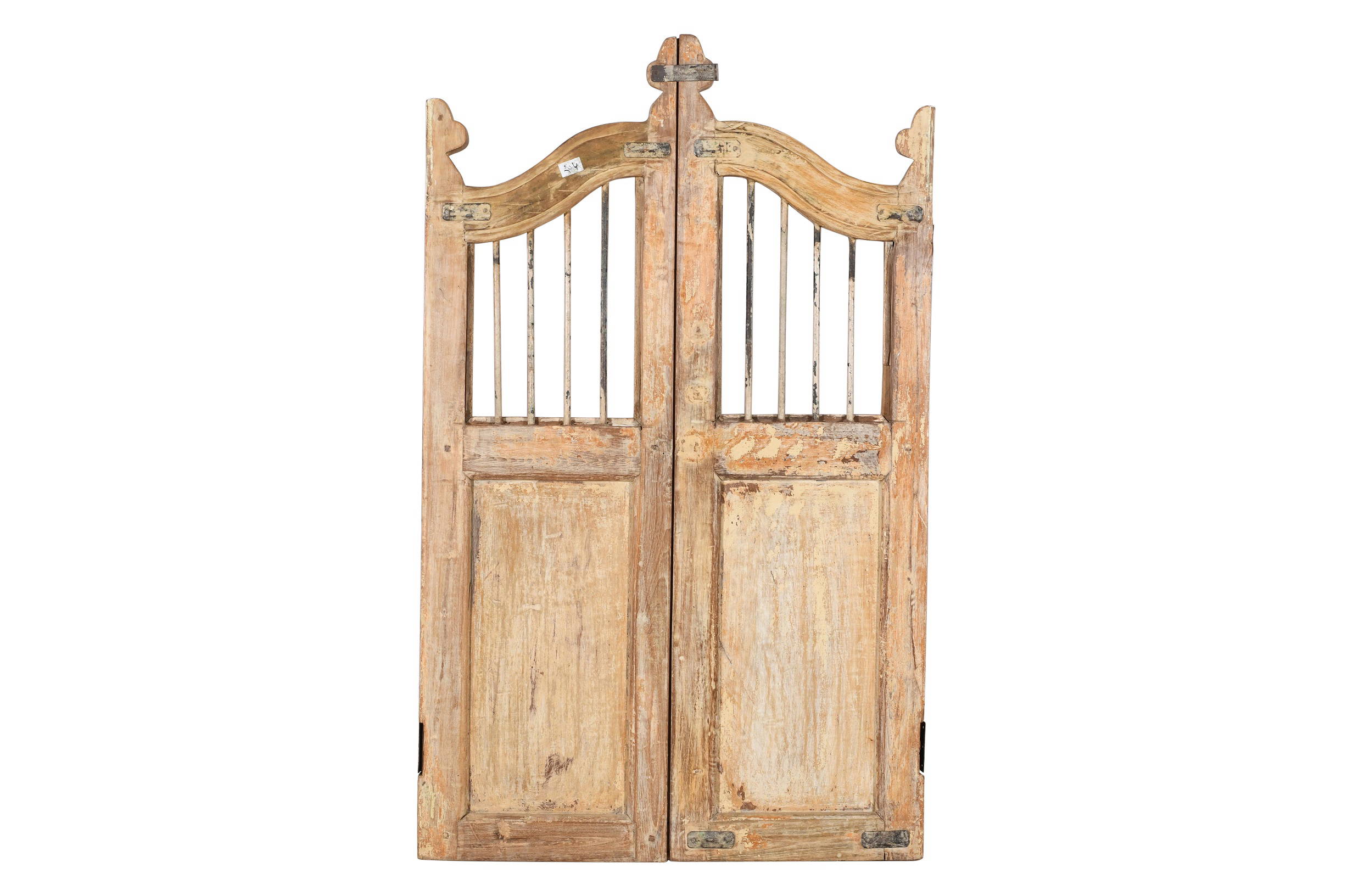 Antique Indian Teak Wood Garden Dog Gates - Image 2