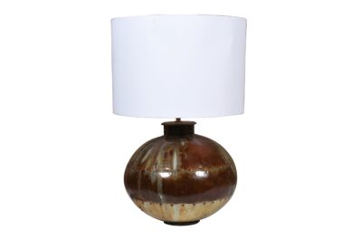 Indian Iron Matka Table Lamp With Shade