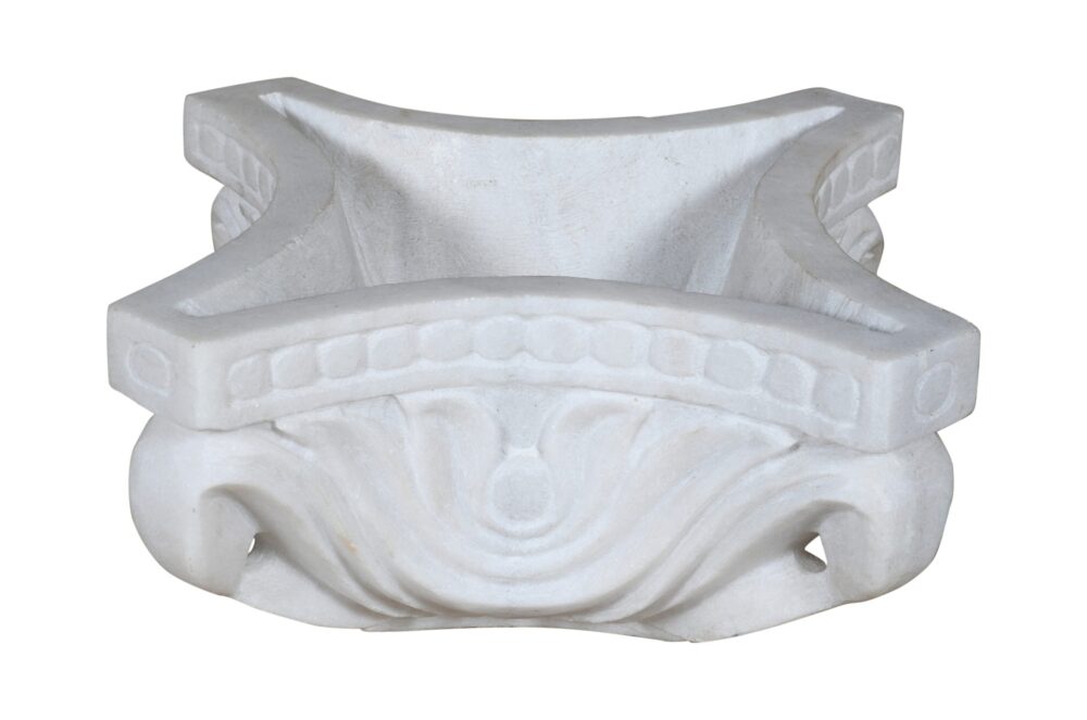Beautiful Indian Marble Carved Bird Bath