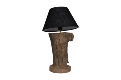 Indian Driftwood Table Lamp and Quality Linen Shade