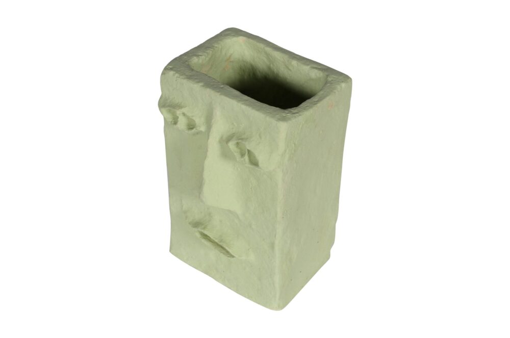 Indian Papier Mache Dried Flowers Planter Sculpture - Image 2