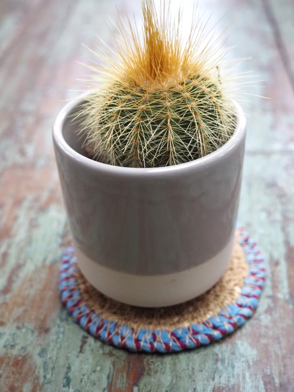 Munja And Reclaimed Fabric Eco Drinks Coasters Or Plant Pot Stands - Set Of 4 - Image 8