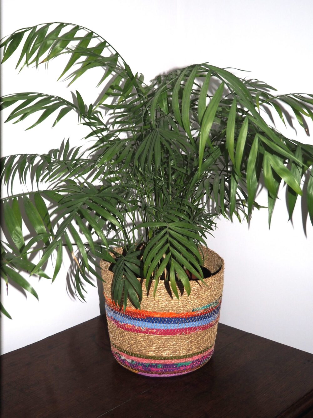 Munja And Reclaimed Fabric Eco Planter With Removable Metal Liner - Set Of 3 - Image 12