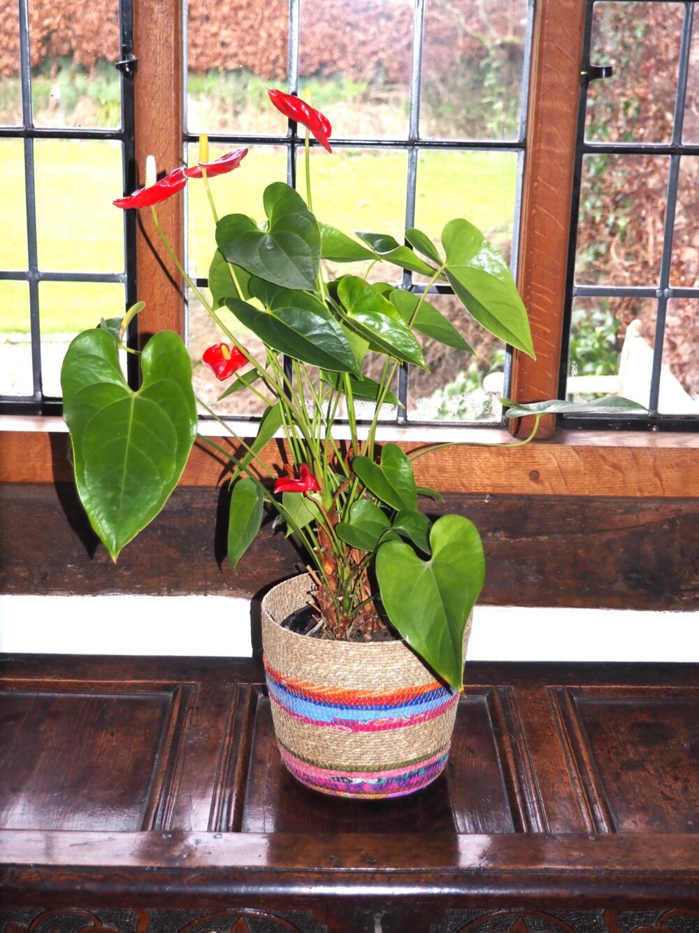 Munja And Reclaimed Fabric Eco Planter With Removable Metal Liner - Set Of 3 - Image 14
