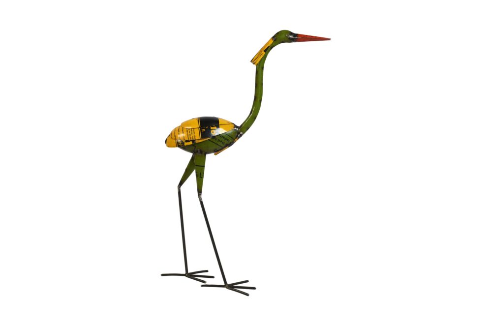 Indian Artisan Made Recycled Iron Brolga Bird Garden Decoration Figure - Image 3