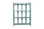 Antique Indian Painted Teak Wood Kitchen Or Bedroom Display Storage Rack