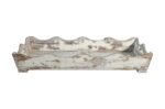 Antique Indian Large Teak Wood Serving Tray With Lime Wash Finish