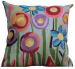 Embroidered Cushion Cover With Poly Fiber Filler