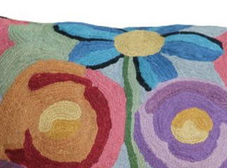 Embroidered Cushion Cover With Poly Fiber Filler - Image 2