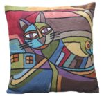 Embroidered Cushion Cover With Poly Fiber Filler