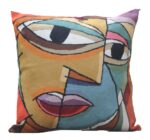 Embroidered Cushion Cover With Poly Fiber Filler