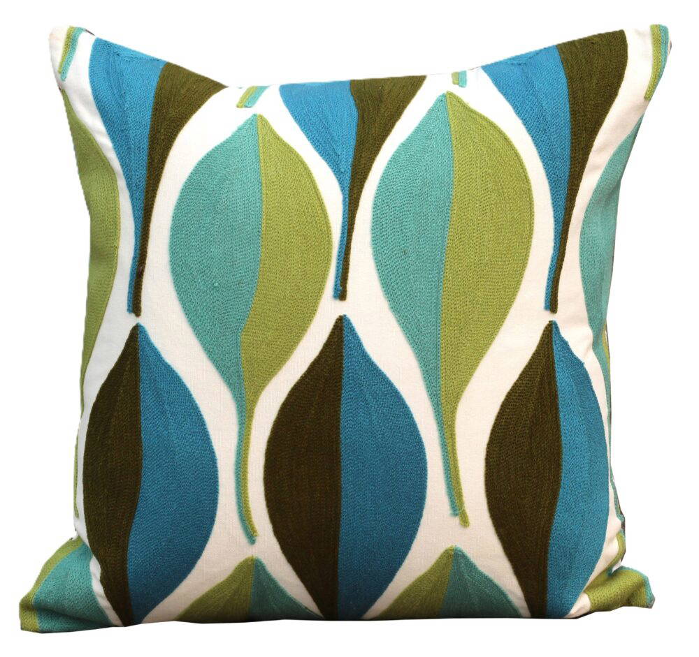 Embroidered Cushion Cover With Poly Fiber Filler