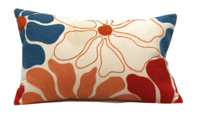 Embroidered Cushion Cover With Poly Fiber Filler