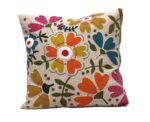 Embroidered Cushion Cover With Poly Fiber Filler