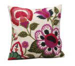 Embroidered Cushion Cover With Poly Fiber Filler