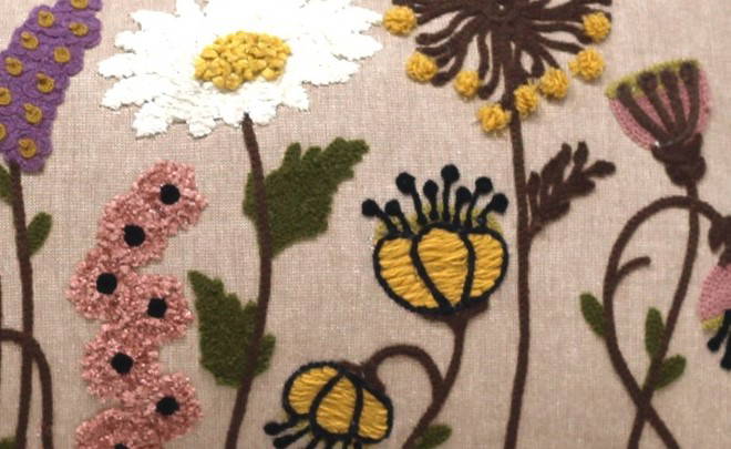 Embroidered Cushion Cover With Poly Fiber Filler - Image 2