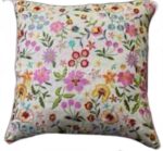 Embroidered Cushion Cover With Poly Fiber Filler